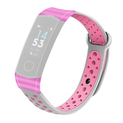 

〖Follure〗Pink Connector Silicone Two-Color Watch Band Wrist Strap For Huawei Honor 4