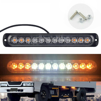 

112-LED Amber White Strobe Signal Light Truck Daytime Fog Flash Warn 36V 12-24V