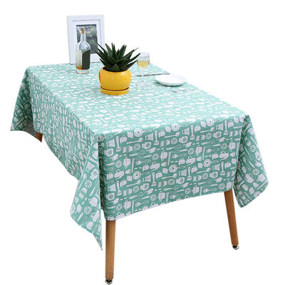 

Cotton Linen Fabric Rectangle Tablecloth Kitchenware Pattern Home Dining Room Table Cloth Cover