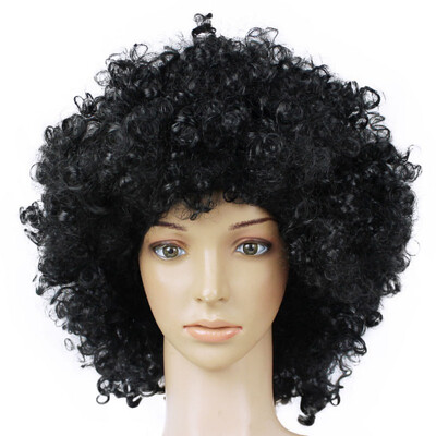 

Synthetic Performance Hair Wavy Round Clown Wig Hair Statement Fans Wig Peluca Cosplay Hair For Party Christmas Home Decoration