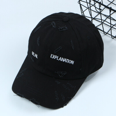 

Hat children Han plate tide summer leisure students break holes baseball cap male spring&autumn sun cap duck tongue cap