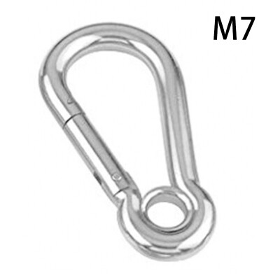 

5xOutdoor 304 Stainless Steel Carabiner Ring Key Chain Clip Hook Outdoor Buckle