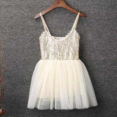 

Summer Sling Dresses Shiny Girl Dress 1-6Y Toddler Kid Baby Girl Dancing Dress Party Pageant Tutu Lace Tulle Dress