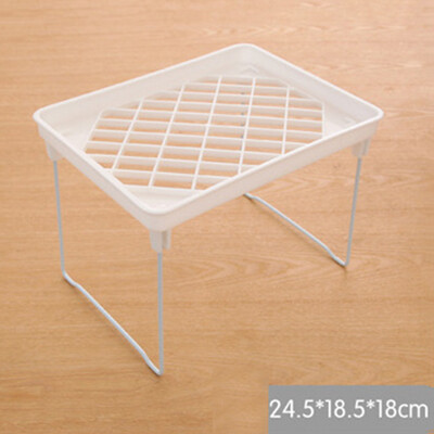 

Foldable Kitchen Bathroom Storage Rack Shelf Holder Cup Bowl Bedroom Makeup Shampoo Shoes Organizer Rack