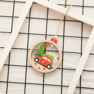 

2020 Christmas Hollow Wooden Ornament Xmas Tree Hanging Pendant Christmas Decoration for Wedding Party Christmas Home Decor