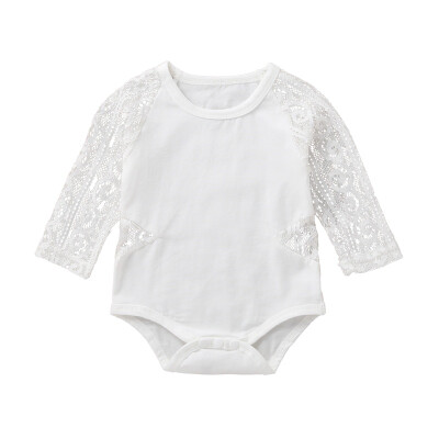 

0-24M Infant Baby Long Sleeve Lace Rompers Kids Girls Bodysuit Jumpsuit Newborn Clothes