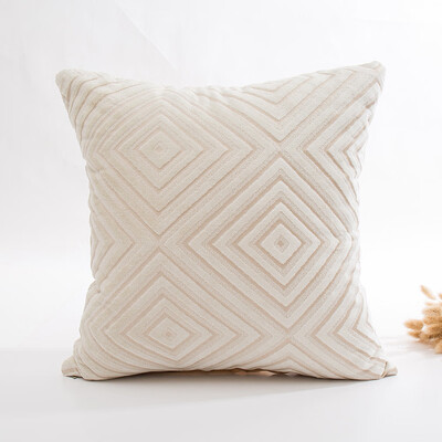 

JPGIF Linen Flocking Pillow Sofa Waist Throw Cushion Cover Home Decor Cushion Cover