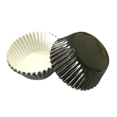

100 Pieces Aluminum Foil Metallic Mini Cupcake Liners Muffin Pans Cake Baking Cups Egg Tart Mold Holders Drop Shipping