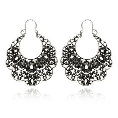 

guangxichuangshengxinfu 1 Pairs Bohemian Vintage Dangle Earrings Retro Carved Earrings Boho Dangle Drop Earrings for Women Girls