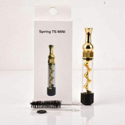 

6 Colors Spring t3 miniSpring t5 mini Smoking Twisty Glass Blunt Pipe Tube Obsolete With Cleaning Kits fashion