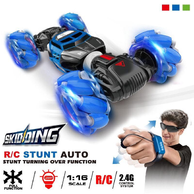 

RC Stunt Car 4WD Watch Gesture Sensor Control Deformable Electric Car All-Terrain Transformable Car Auto-demo for Kids Christmas G