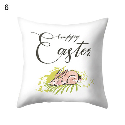 

Easter Rabbit Bunny Egg Throw Pillow Case Cushion Cover Sofa Bed Car Cafe Decor