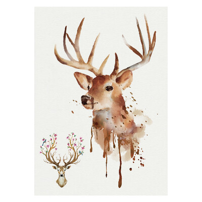 

〖Follure〗Christmas Cute Deer Head Environmental Waterproof Tattoo Sticker