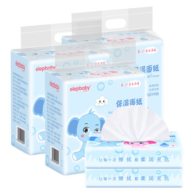 

Elephant baby elepbaby baby skin care soft tissue towel moisturizing paper non-fragrance facial tissue paper 3 layers 60 pumping 30 bags full box maternal sensitive muscle nasal sensitive