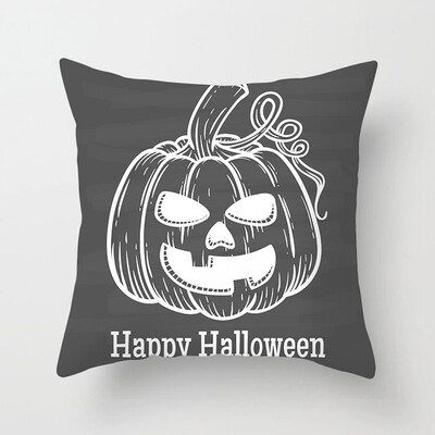 

18&39&39 New Halloween Pillowcase Ghost Witch Pumpkin Cushion Cover Skull Throw Pillow Case Decor