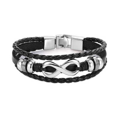 

Multilayer PU Leather Woven Bracelet Men Women Vintage Braided Bangles Male Female Wristband Jewelry