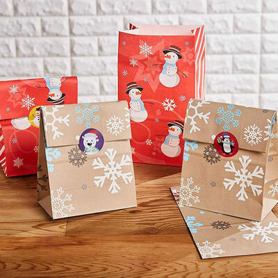 

500Pcs Christmas Tree Snowman Santa Adhesive Baking Stickers Tags Envelope Label