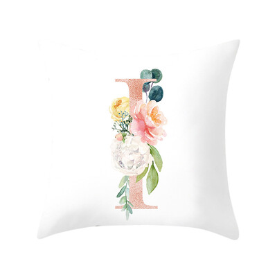 

Siaonvr Letter Pillow Alphabet Cushion Cover for Sofa Home Decoration Flower Pillowcase