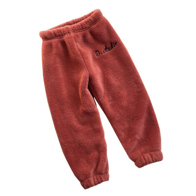 

Free Size Winter Warm Girls Long Pants Kids Coral Velvet Homehouse Pants Loose Casual Children Clothing Womens Wear