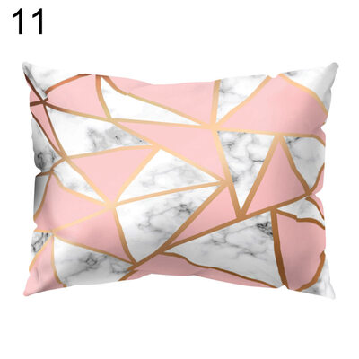 

Marble Grain Geometric Print Pillow Case Sofa Waist Throw Cushion Cover Decor