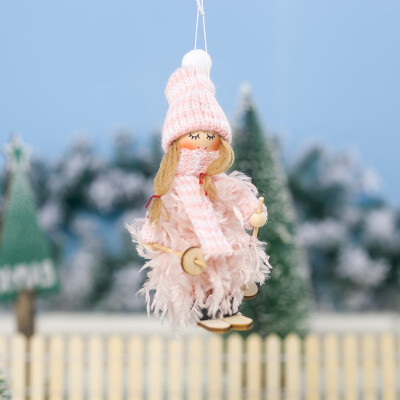 

Tailored Christmas Tree Decoration Pendant Wool Feathers Ski Doll Pendant Hanging Party