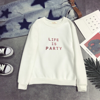 

Casual Women Hoodies Sweatshirt 2018 Winter Autumn Harajuku Letter Print Long Sleeve Pullovers