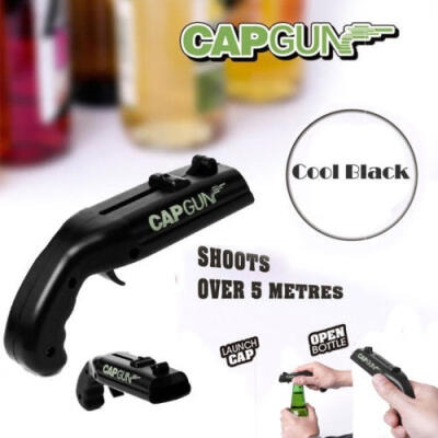 

Black Cap Gun Launcher Shooter Bottle Opener Beer Opener Shoot Over 5 Meters Lot