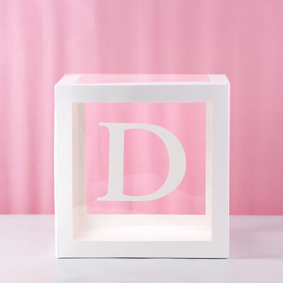 

Toponeto Letter A- Z Transparent Gift Boxes Kid Birthday Baby Shower Party Decoration