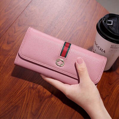 

LKX Long Women Wallet PU Leather Female Purse Fashion Purse Clutch Multi Card Holder Phone Pouch Zipper Femme Womens Purses