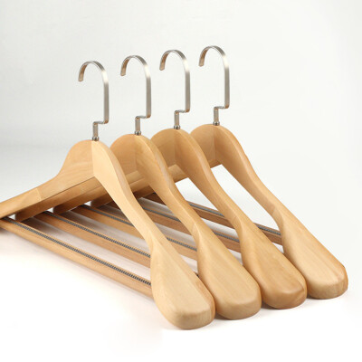 

Gobestart High-Grade Wide Shoulder Wooden Coat Hangers - Solid Wood Suit Hanger