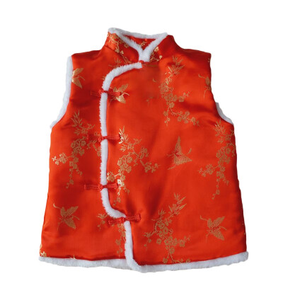 

2019 Autumn Winter Kids Vest Waistcoats Cotton Boys Girls Vests Chinese Style Childrens Waistcoats Kids Sleeveless Outerwear