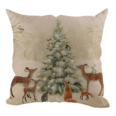 

Siaonvr Christmas Pillow Cover Pillowcases Decorative Sofa Cushion Cover Home Decoration