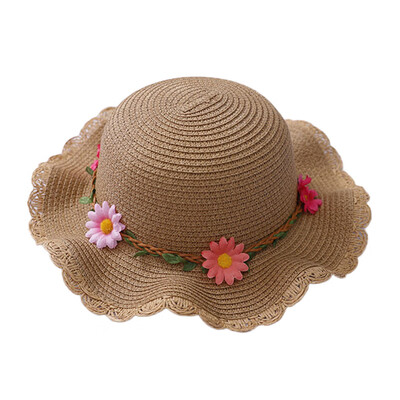 

Baby Girl Fashion Flower Decor Casual All-match Cute Sweet Breathable Sunscreen Beach Sun Hat