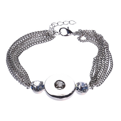 

Bracelet Bangle Fit DIY Snap Button Carve Flower Jewelry