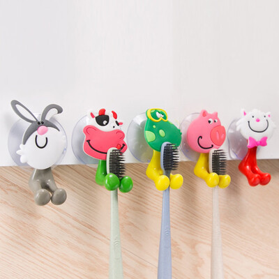 

Siaonvr Wall Mounted Heavy Duty Suction Cup Antibacterial Toothbrush Holder Hooks Set