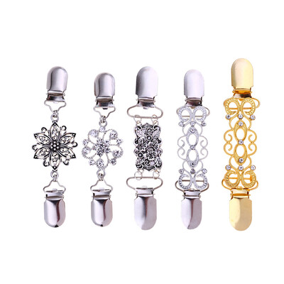 

5pcsset Sweater Shawl Clips Set Retro Cardigan Collar Clips Women Girls Flowers Dresses Shawl Clip