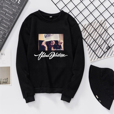 

Unisex Sweatshirts Autumn Winter New Plus Velvet Loose Couples Capless Printing Of Round Neck Clothes Sweatshirts