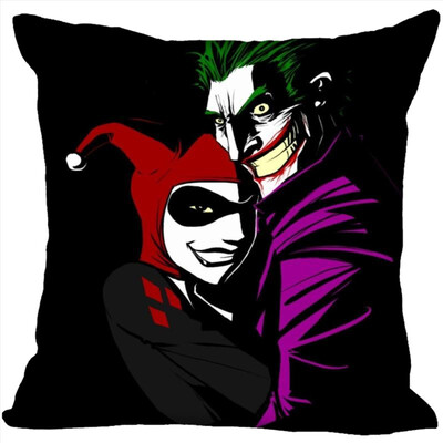 

Joker Pillow Cover Bedroom Home Office Decorative Pillowcase Square Zipper Pillow Cases Satin Fabric No Fade 35x35CM