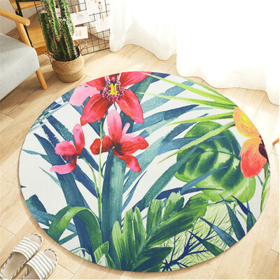 

〖Follure〗Botany Elements Blanket Round Bathroom carpet 60cm