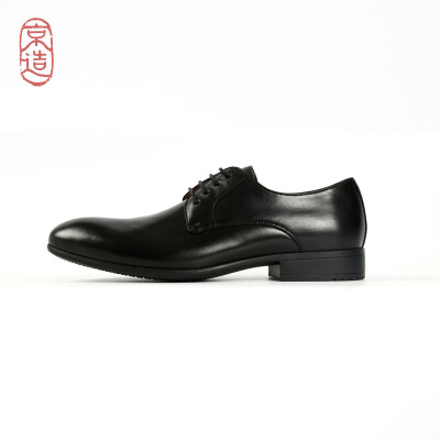 

JZAO Mens business dress shoes Mens derby shoes with a simple smooth Italian imported leather black 39
