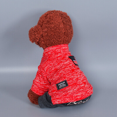 

Warm Dog Cotton Jumpsuit Pet Leisure Tracksuit Winter 4-legged Outfits Puppy Sweatshirt