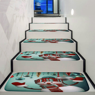 

Gobestart Christmas Decoration 1Set StepBasic Non-Slip Coral Fleece Resistant Carpet Stair