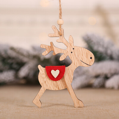 

Tailored 1PC Christmas Snowman Wooden Pendants Xmas Tree Ornaments Home Hanging Decor