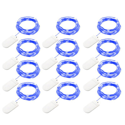 

〖Follure〗12Pcs 20LED Fairy Lights Battery Starry String Copper Wire Decor Christmas Blue