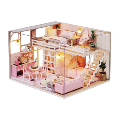 

Tailored 3D Wooden Dollhouse Teenage Style DIY Miniature Model Christmas Gifts Toys