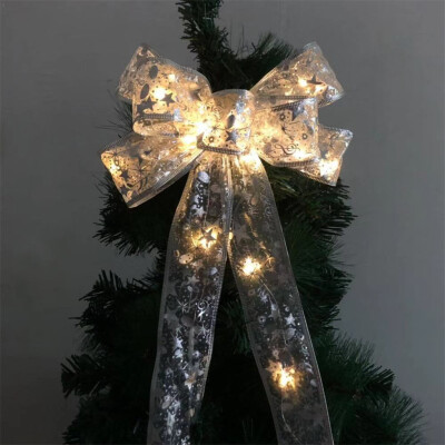 

Siaonvr LED Christmas Tree Ornaments Ribbon Bows for Home Christmas Tree Wreaths Decor