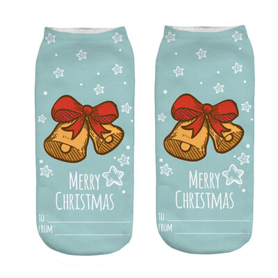 

Gobestart Womens 3D Cartoon Funny Christmas Crazy Cute Amazing Novelty Print Ankle Socks