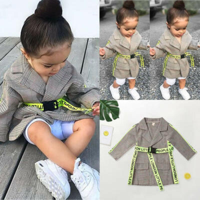 

US STOCK Toddler Kid Baby Girl Winter Clothes Belted Coat Jacket Warm Outerwear