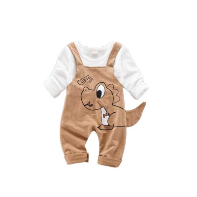 

Baby Boy Clothes Long Sleeve Newborn Baby Sets Infant Clothing Casual T-shirt Suspender Trousers 0-3T