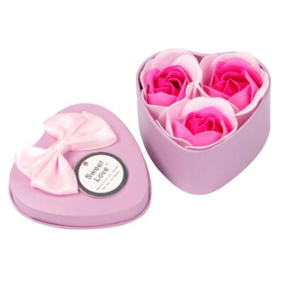 

9pcs Scented Soap Rose Flowers Perfumed Iron Box Valentiners Wedding Party Decoration Gifts Bath Body Soaps Dried Flowers MN